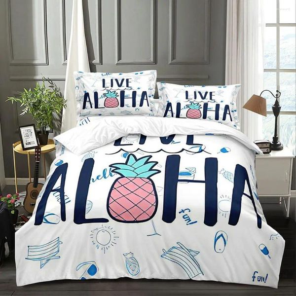 Set di biancheria da letto ALOHA PINCOLI PINCOLLA COPERTURA DEGLI OCCIALI DELLA MICROFIBRA ILE CREATO MIROFICA INCLUS