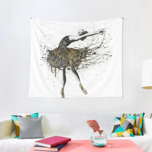 Taquestres Black Swan Night Tapestry Decorações de decoração fofa