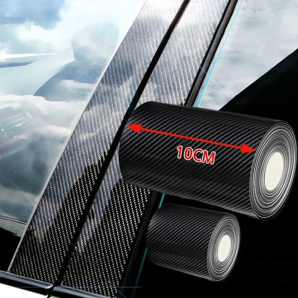 Fensteraufkleber DIY Nano 3D Kohlefaser -Auto -Tür -Billel -Protektor -Stoßstange Streifen wasserdichtes Schutz Film 3/5/7/10m