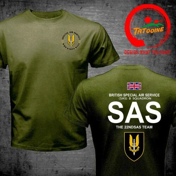 Herren T-Shirts Britische Spezialluftservice T-Shirt UK Sas Scharfschützen Shirt Männer Großbritannien Mode lässig männliche Kleidung Sommer Tee