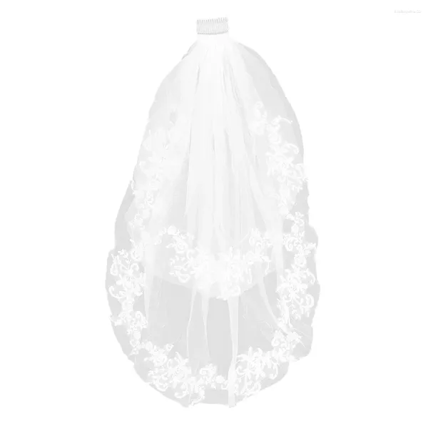 Brautschleier Haarzubehör für Braut kurzes Doppelschicht -Accessoire Hochzeitskleid
