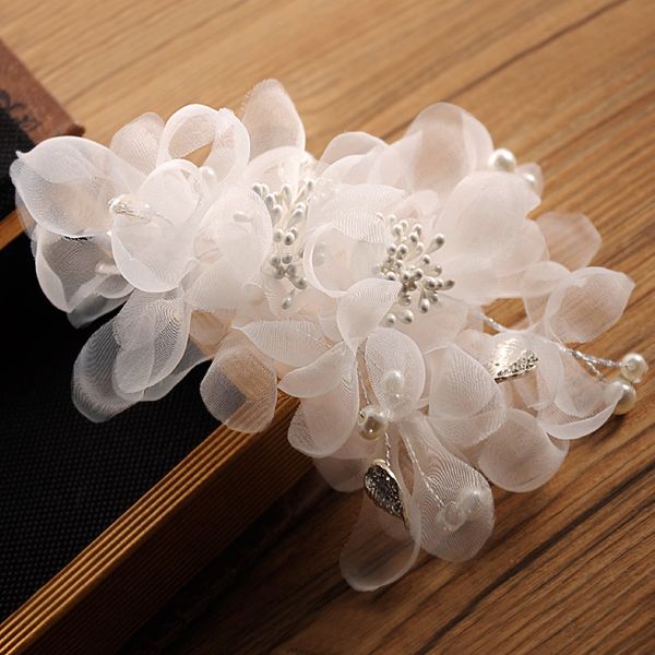 Braut Kopfbedeckung Kopfstücke für Hochzeit Blumenmädchen Haarzubehör Großhandel Braut Hochzeit Haarzubehör Seidenblumenparty Dekor 219d