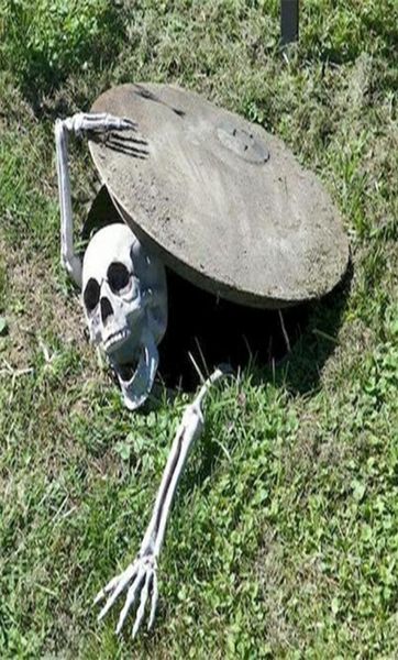 Halloween Decoration Skull Skeletton Horror Grabstein Hausgarten Dekor Friedhof Haloween Trick Requisiten erschrecken Kinder 2208173294653