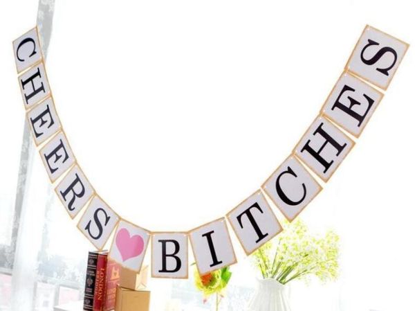 Saluti cagna decorazioni di addio al nubilato Hen Party Bunting Banner Bandiera Bandiera Garland1036077