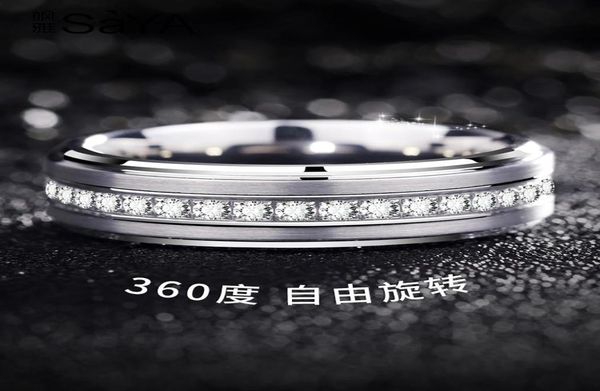Cluster Rings Men039S Кольцо шириной 8 мм белые вольфрамовые карбиды модные украшения с CZ Gemstone Ruging Ring Luxury Mens7826429