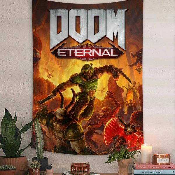 Гобери игра D-Doomes Eternal Cartoon Martoon Tapestry Art Science Prict