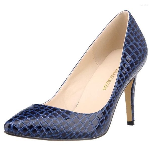 Kleidungsschuhe Maogu Frauen speicherte Zeh Sexy High Heel Crocodile Getreide Stilettos Pumps Ladies Office Work Party Professioneller Designer