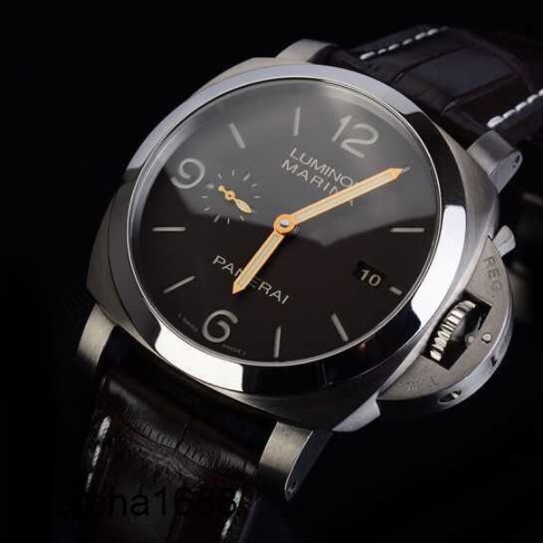 Гоночные запястья Watch Panerai Luminor 1950 Series 44 мм Диаметр Дата Дисплей Автоматические механические мужские часы PAM00351 Титановый металл Дисплей дата дата