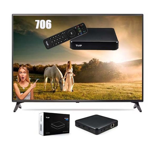 Hot TV Box TVIP706 2G8G 4K con doppia WiFi S-Box 4K HEVC HD per USA Canada UK Android 11 Multimedia Streamer Smart TV Box