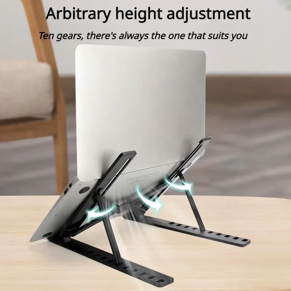 Tragbarer Laptop -Stand 10 Positionsfaltbares ABS Notebook Ständer unterstützen einstellbare Laptop -Halter für MacBook -Computerzubehör