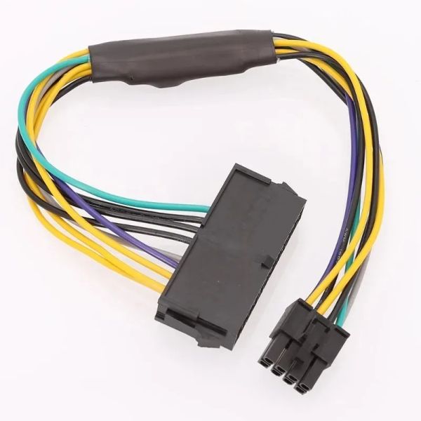 Para Dell Optiplex 3020 7020 9020 Cabo de alimentação de 8 pinos ATX 24 pinos a 8pin Cabos de 30 cm de comprimento de alimentação Adaptador de cabo Substituição