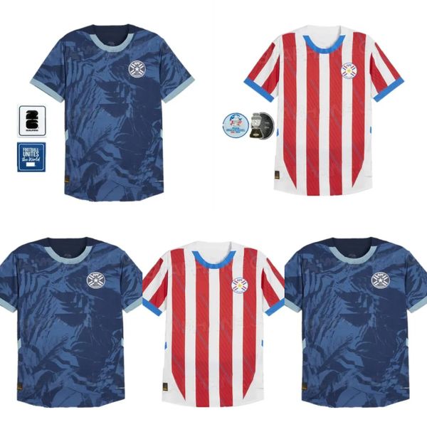 2024 Paraguay Soccer Jersey 2024 Copa Home Naviory Cities Среда Америка Camisa Paraguays Футбольная рубашка.