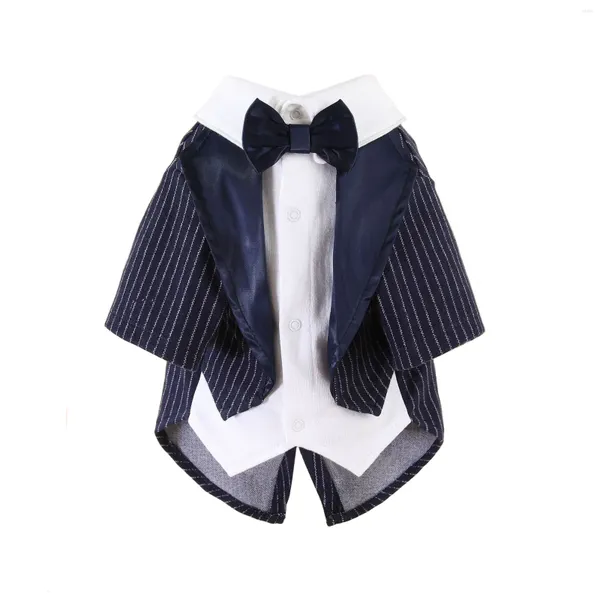 Costume da smoking dell'abbigliamento per cani con papillon per camicia da festa per animali domestici per animali domestici