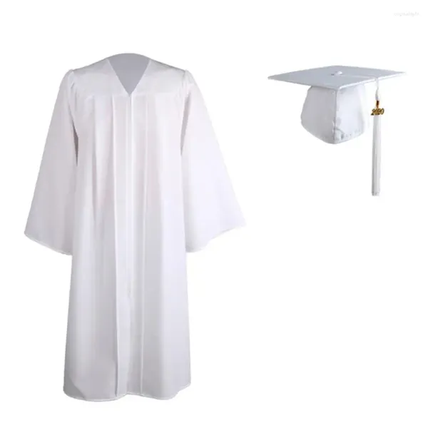 Vestidos de roupas vestido de graduação Cap bap robe acadêmico Universidade 2024 Fechamento de Zip adulto argamassa