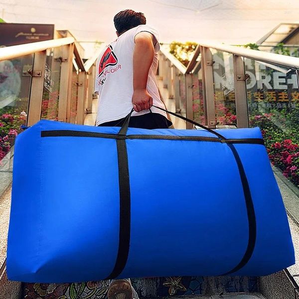 Duffel Bags Большой емкость движущаяся дом без запаха туристической сумки оксфордская ткань тканая змеина 150 л 180 л. Большой хранение багаж