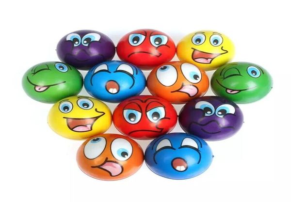 1000 pcs 6.3cm stres topları yüz buruşturma yüzü gülme yüz yumuşak puon squishy toplar çocuklar için çocuklar için oyuncaklar yetişkinler3804000