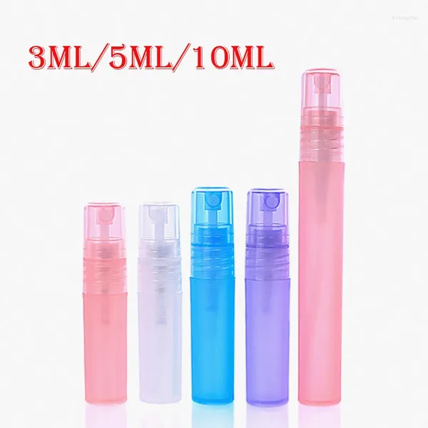 Bottiglie di stoccaggio 5pcs 3 ml/5 ml/10 ml vuoto Atomiser Atomiser Spray Profumo Penne Fials trucco cosmetico PP PP Viante Contenitori campione