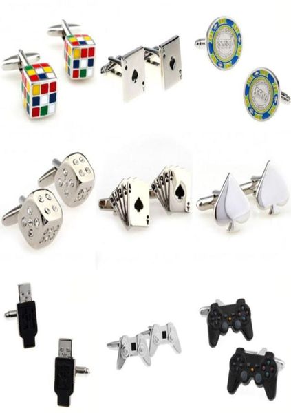 Cards Dice Game Handle USB Cufflink Cuff Link 1 par Big Promotion4024668