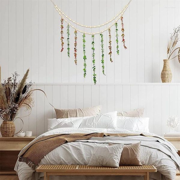 Cornici in sospeso eucalipto decorazioni da parete boho camera da letto ghirlanda ghirlanda artificiale decorazione di vegetazione naturale artificiale