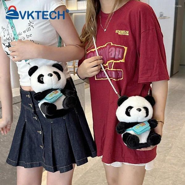 Çanta sevimli panda kabarık crossbody yumuşak peluş peluş kızlar omuz cep telefonu çantası kış sıcak cüzdanlar açık hava seyahat