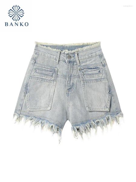 Jeans feminino estilo americano lavado branqueado coquette jeans shorts femininos casuais envoltórios sexy hip high walnts calças gyaru tendência