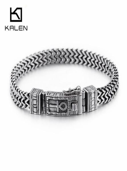 8mm Símbolo egípcio Símbolo das pulseiras de charme da vida para homens Mulheres aço inoxidável Silver Mesh Linking Chain Bracelet Jewelry77709741