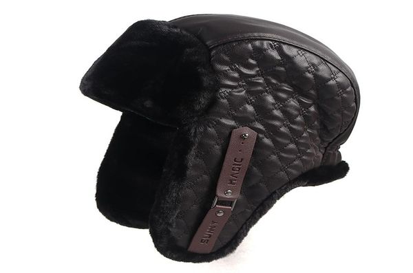 Ushanka Winter Hat Men Men Men Russian 2020 Ушные изделия из искусственного меха кожа мягкие бомбардировщики пледы для ушей лыжной крышки ловцы LJ2012257866343