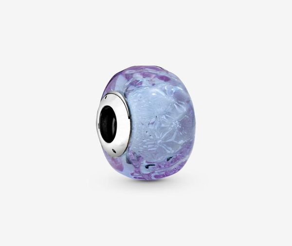 Nuovo arrivo 100 925 Sterling Silver Wavy Lavender Murano Glass Charm Fit Original European Bracciale European Bracciale Gioielli Accesso 2505592