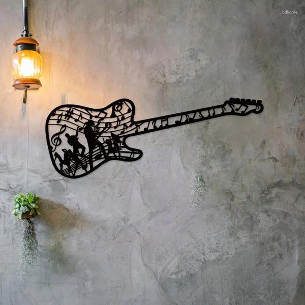 Estatuetas decorativas decoram sua parede com uma peça de guitarra elegante presente perfeito para os amantes da música, decoração de decoração de casa tema Party Decorr