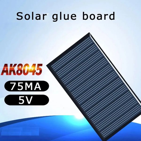 5v 75Ma 80x45mm pannello solare per caduta di colla per pannelli siliconi fai -da -da -te Accessori policristallini di energia da giardino 240430 240430