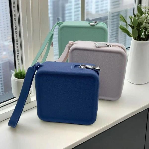 Borse da stoccaggio Snack Borse Silicone Square Moneta Pocella Porta Pocket Plofoglio da viaggio Trotola per cani impermeabile