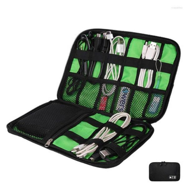 Bolsas de armazenamento kit de sistema de organizador portátil Case de bolsa à prova d'água Dispositivos de gadgets digitais Organizador de viagens de caneta de caneta de cabo USB