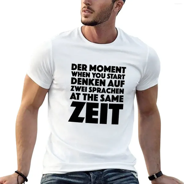 Herren-Tanktops des Moments, wenn Sie lustige Deutsche/englische Sprache Student T-Shirt Custom T-Shirts beginnen Ihre eigenen Herrenkleidung