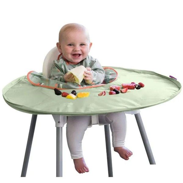 Bibs Burp -Tücher rund Baby Essenstisch Matte Fütterung ER für Hochstuhl lernen, nominell wasserdicht zu essen 231225 Drop Lieferung Ki Othvy