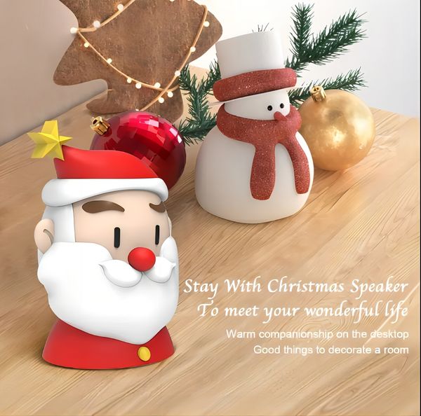 Muttertag Custom geformtes Weihnachtsgeschenk Cartoon tragbarer BT5.0 Santa Claus Wireless Blue Tooth Lautsprecher