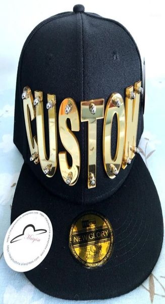 Ballkappen Spikes Acrylbuchstaben King Baseball Snapback Hüte hochwertige Modekappe MEN14026956