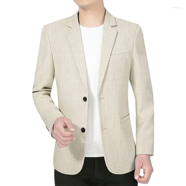 Herrenanzüge Sommermann dünne Blazer Jacken Solid formelle Verschleißgeschäftsgeschäftsgeschäftsmännchen Männliche Kleidung 4xl