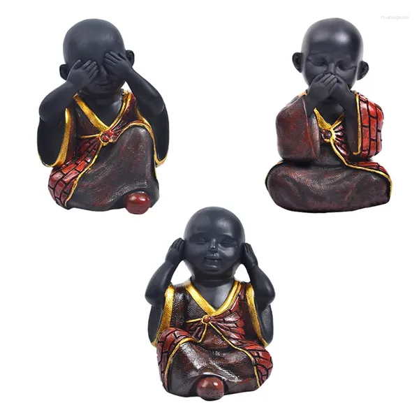 Figurine decorative creative graziose buddha statue statue zen in resina oggetti di scena di figurine sculture home office scolastico decorazione di decorazioni