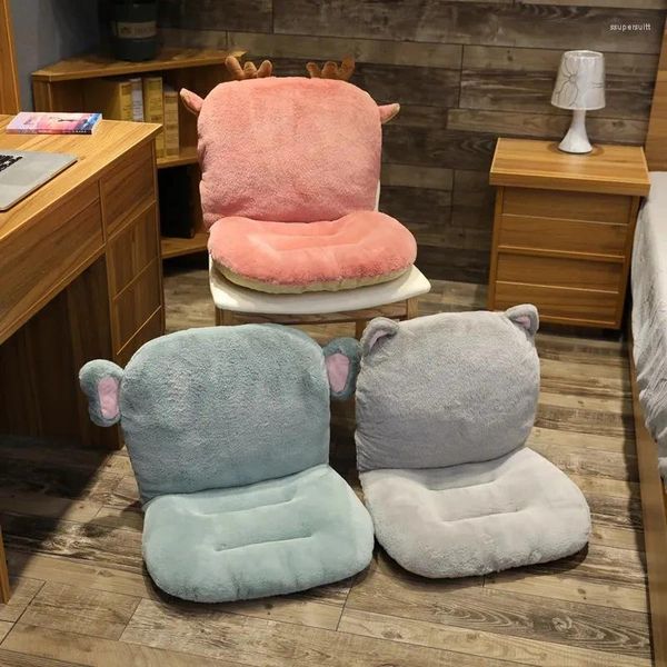 Cuscino cartone animato peluche in un pezzo di sedile posteriore tappetino sedentario Student spessa sedia morbida non slip backrest separabile