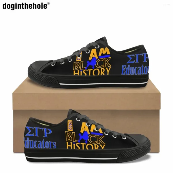 Повседневная обувь Doginthehole Fashion Classic Student Low Top Canvas Sigma Gamma Rho Sorority Flat Женские кроссовки