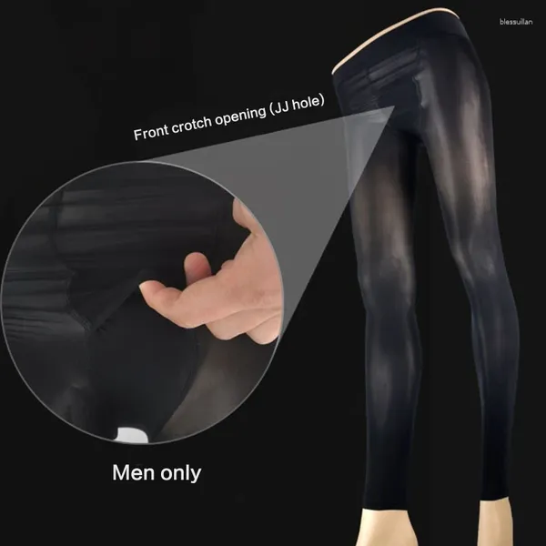 Kadın Çoraplar S adam tayt pantolon yüksek elastik erkek çorap açık kılıf iç çamaşırı iç çamaşırı külotlu çorap kulüp siyah vücut