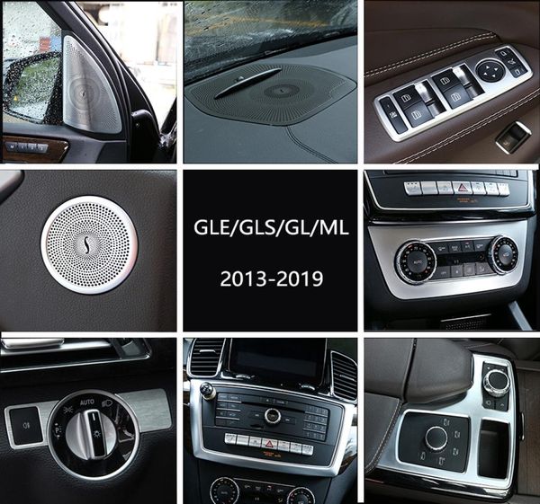 Auto Innere Tür O Lautsprechergetriebe Panel Tür Armlehnenabdeckungsaufkleber für Mercedes Benz ML GL -Klasse Gle GLS Auto Accessoires4297783