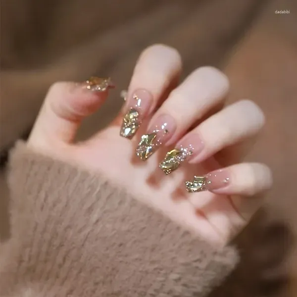 False unhas usando armadura por atacado irmão mesmo estilo preta beleza champanhe aurora harm elfo patch removível falso