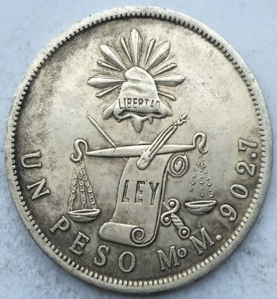 Mexiko alte Münzen Kopie Münzen Sammlung 1 Peso Balance und Schwert 1872 Antike Kupfermünzen7591115