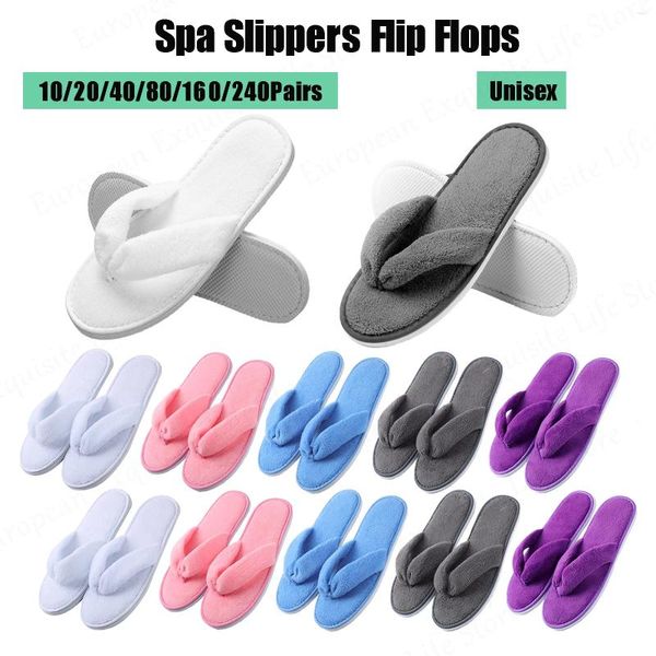 Стоимость вечеринки 10-240 плитов Spa Slippers Flip Flops для гостя, не скользящего одноразовый унисекс El House Passable