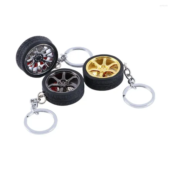 Keychains Gift Creative Car Chain Saco Pingente Discos de Freio Anel Rim Moda de Chave de Chave de Chave de Chave