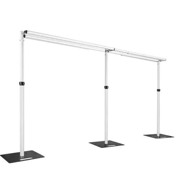 3x3m Double Cross -Bar Pubrape Backdrop Stand Aplicável a Centros para Cutuola de Casamento Decoração do Kit de Piús de Alumínio portátil