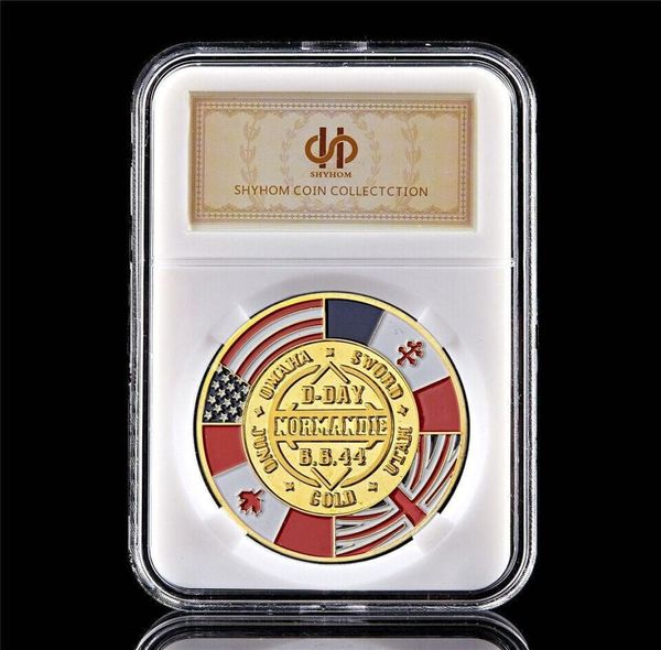 Arts and Crafts 1994 Great War Dday Normandia Guerra 70 ° Anniversario 1OZ Gold Token Moneta commemorativa WPCCB Box9766834