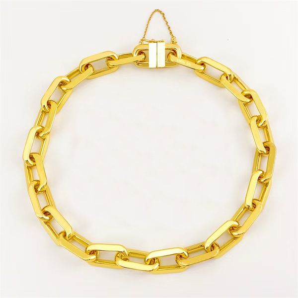 Модное золотое ожерелье для мужчин Эмалевое точка черно -белые кусочки с бисером.