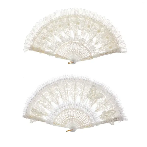 Favor Favor Fan Fan Fan Fashion Dance Retro Handheld White dobrável para shows de cosplay em casa